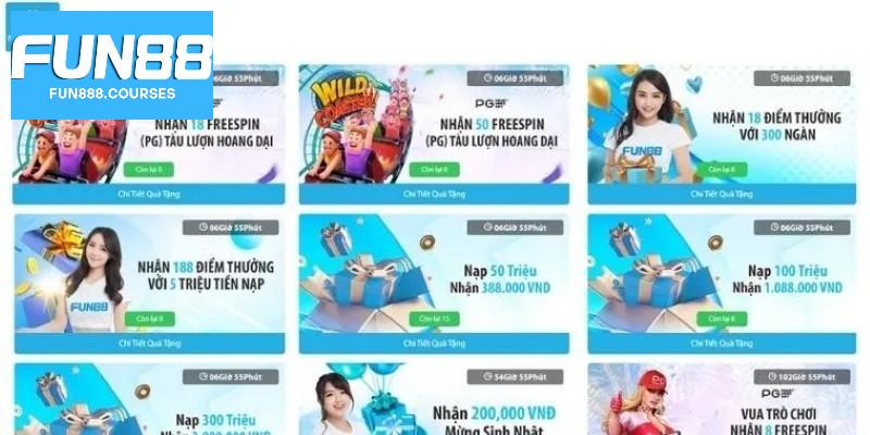 Các chương trình khuyến mãi fun88
